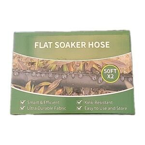 Flat Soaker Hose‎ 100 Ft.  50ft 2 Pack Garden Bed Soaker Hose